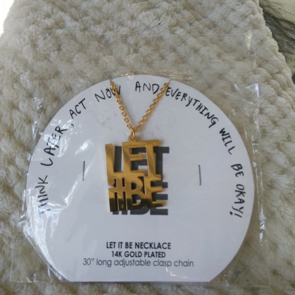 "Let It Be" 14k Plated Necklace